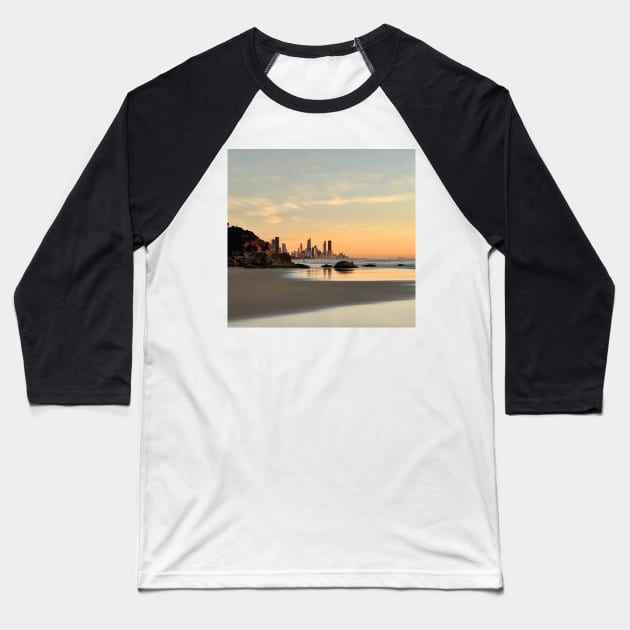 North Burleigh Sunrise Baseball T-Shirt by goodieg